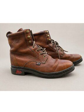 9.5 D Men's Justin Boots Leather 0404 stock no 902
